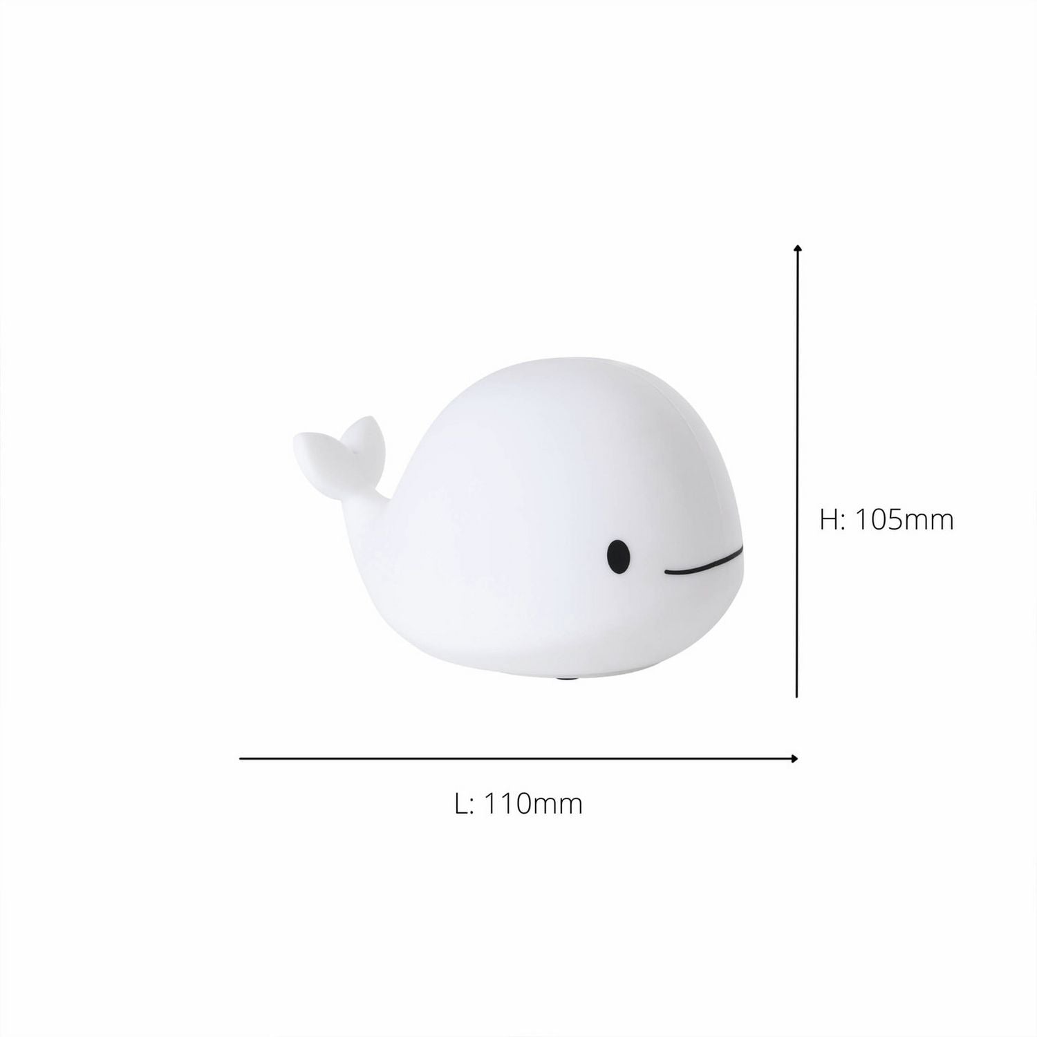 EGLO whale night light colour changing grey 11cm, UK version