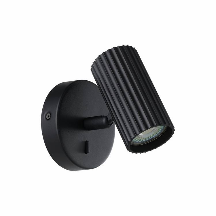 EGLO Portillo metal wall light black aluminium steel, UK version