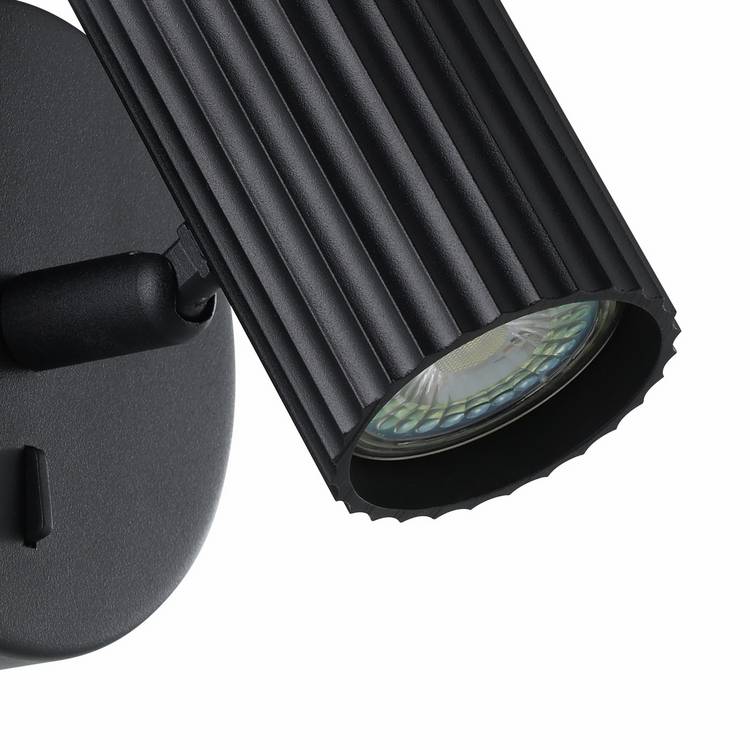 EGLO Portillo metal wall light black aluminium steel, UK version