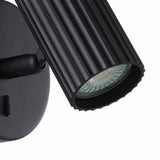 EGLO Portillo metal wall light black aluminium steel, UK version