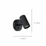 EGLO Portillo metal wall light black aluminium steel, UK version