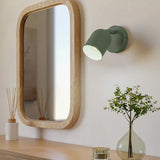 EGLO Tilston steel spotlight in green - British product