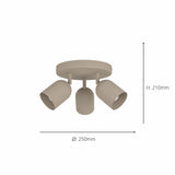 EGLO Tilston 3-light spotlight Sand steel (British brand)