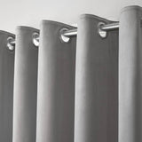 Laurence Llewelyn-Bowen Montrose blackout eyelet curtains silver 117x137cm - British product