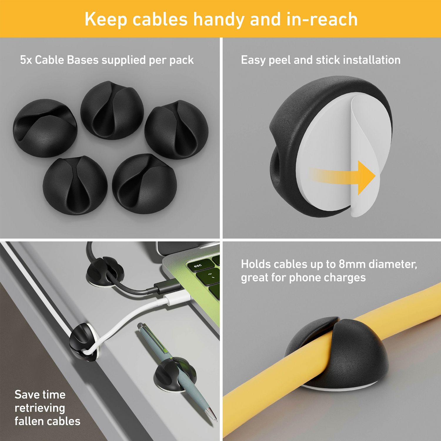 D-Line 4-in-1 cable management kit - British product