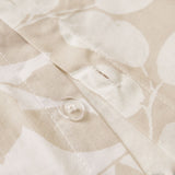 Argos Home Polycotton Floral Leaf Natural Bedding Set - Superking