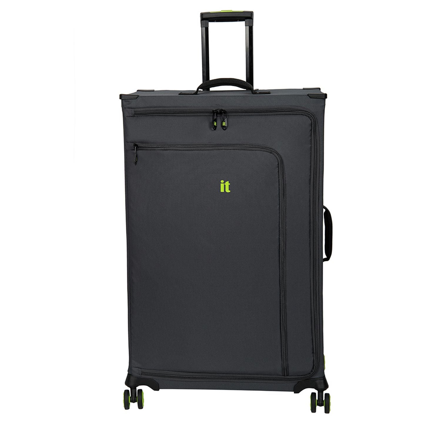 it Luggage 8 Wheel Maxspace Large Suitcase - Charcoal and Lime