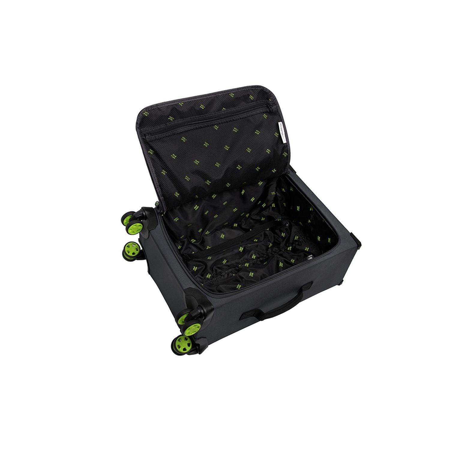 it Luggage 8 Wheel Maxspace Large Suitcase - Charcoal and Lime