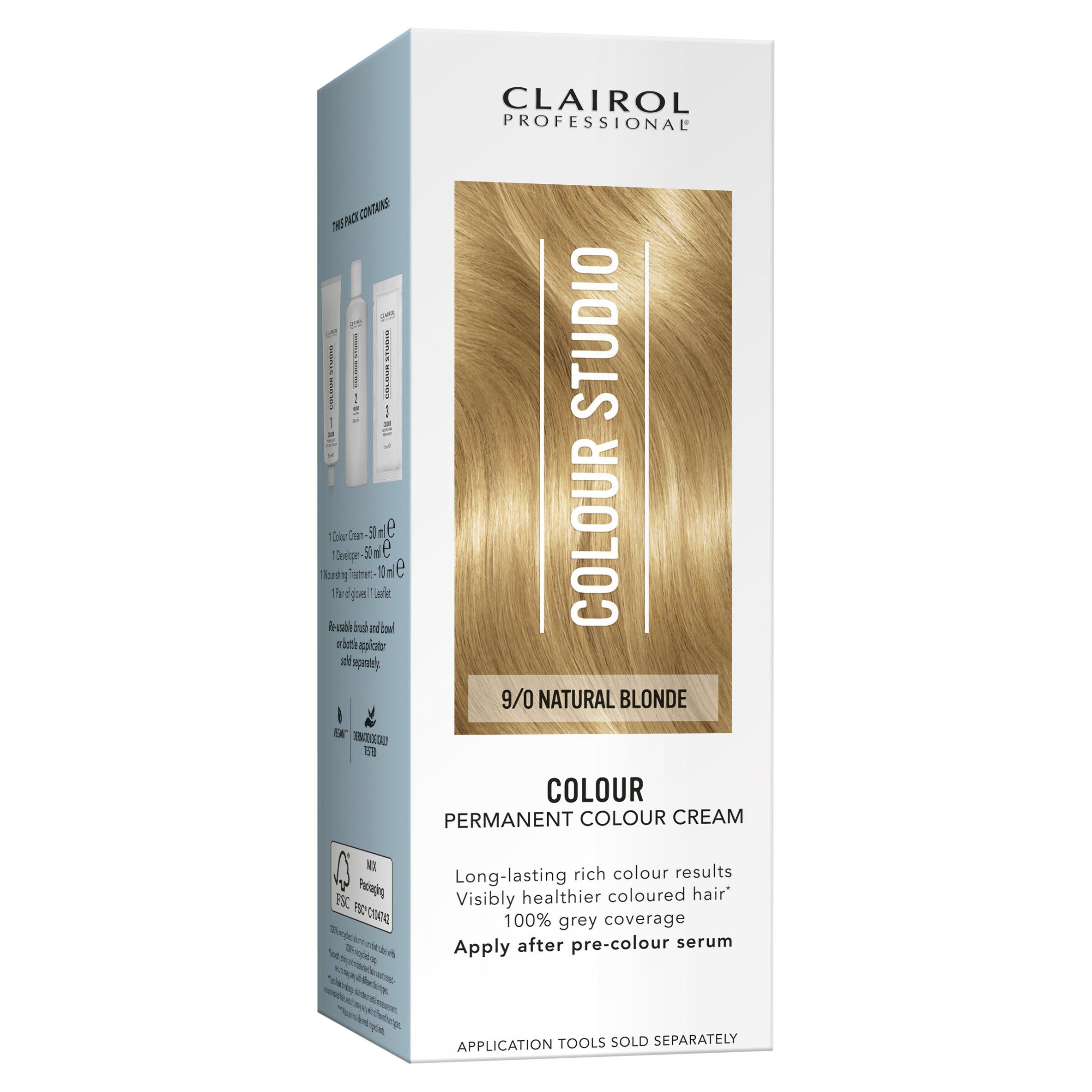 Clairol Professional Colour Studio 9/0 Natural Blonde Permanent Colour Cream GOODS Sainsburys   