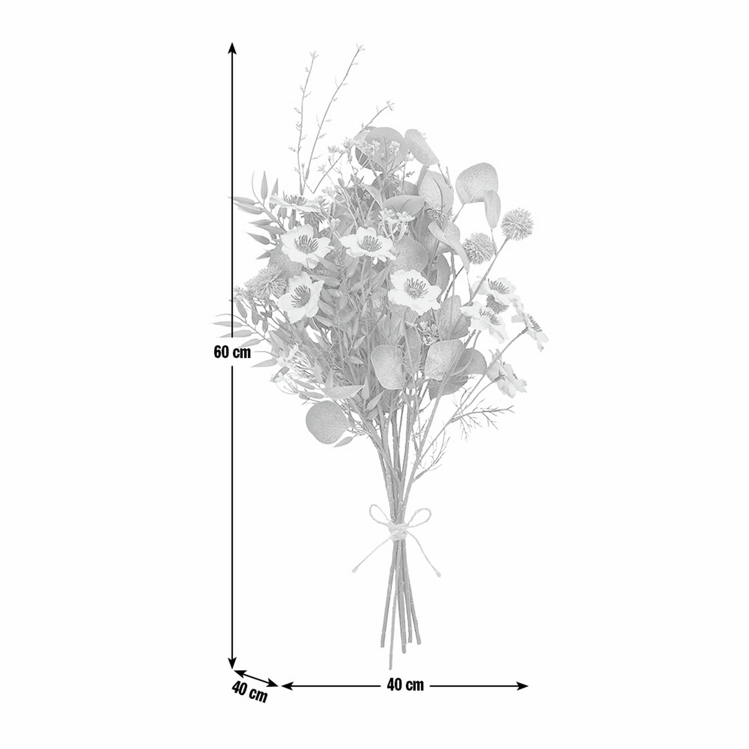 Argos Home artificial bouquet blue and purple hand tie 40cm - British product