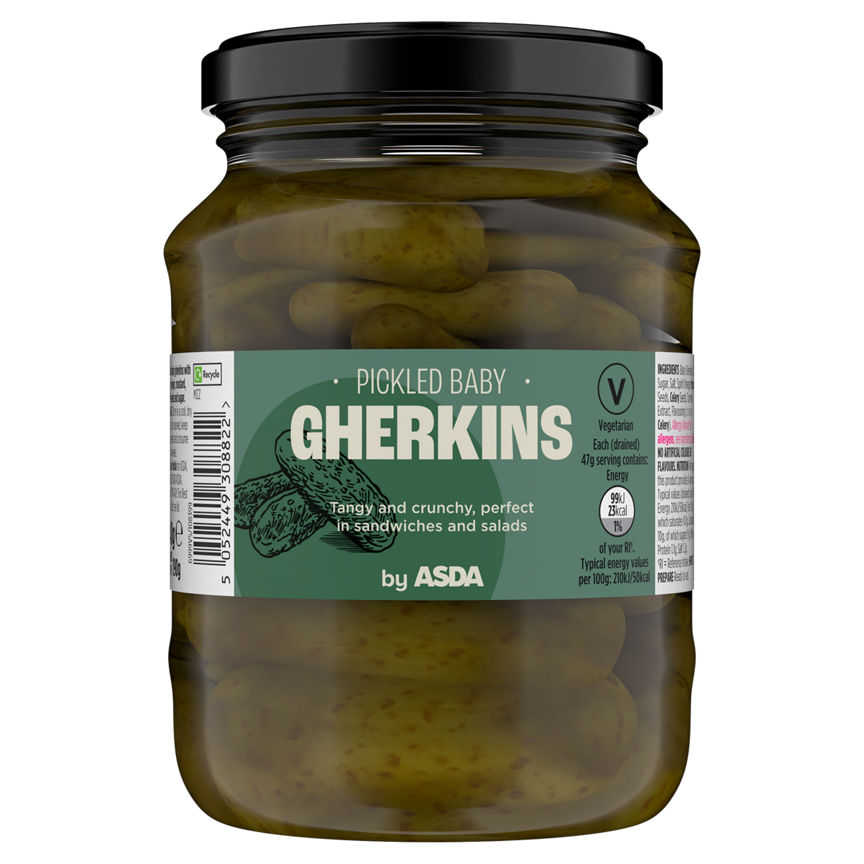 ASDA Pickled Baby Gherkins 340g