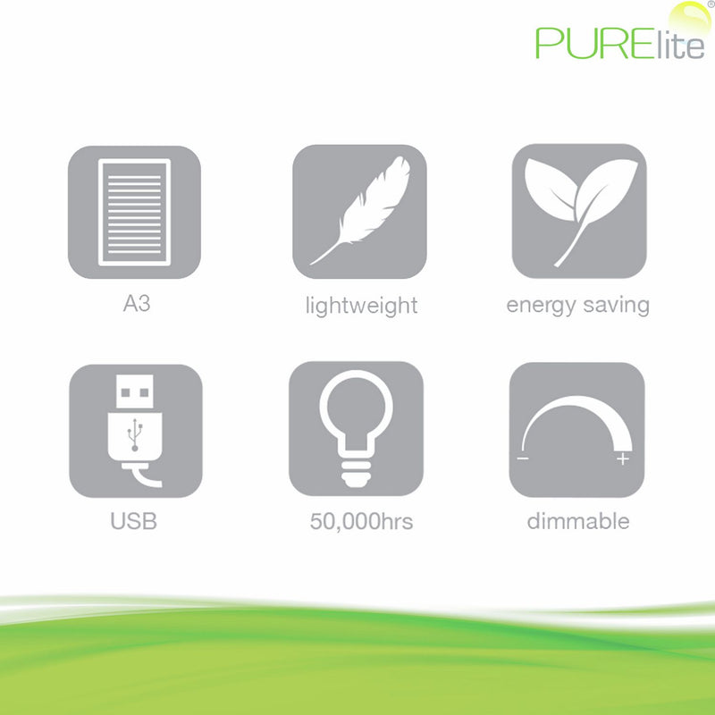 PureLite LED Light Pad natural daylight A3 - British product