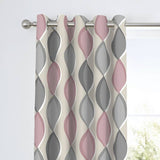 Fusion Lennox ogee eyelet curtains blush pink 117x137cm, UK version