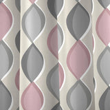 Fusion Lennox ogee eyelet curtains blush pink 117x137cm, UK version
