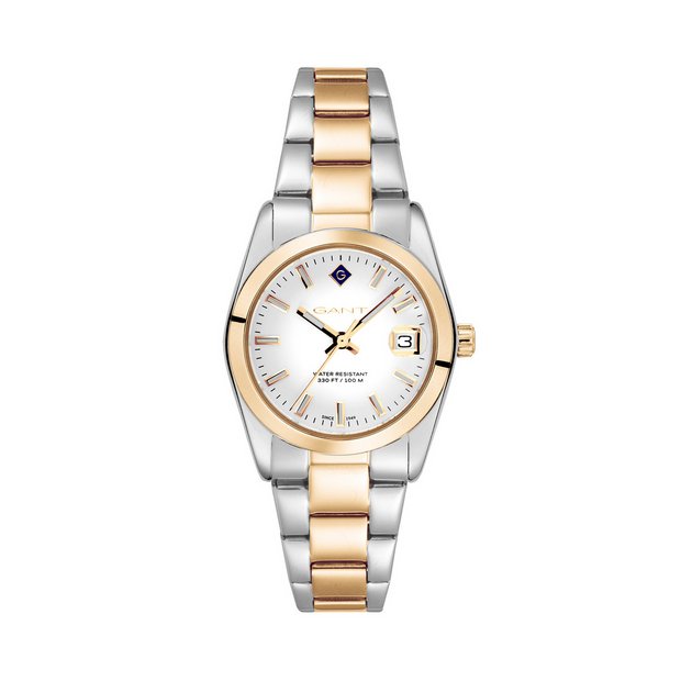 Gant ladies watch white dial two tone bracelet (British brand)