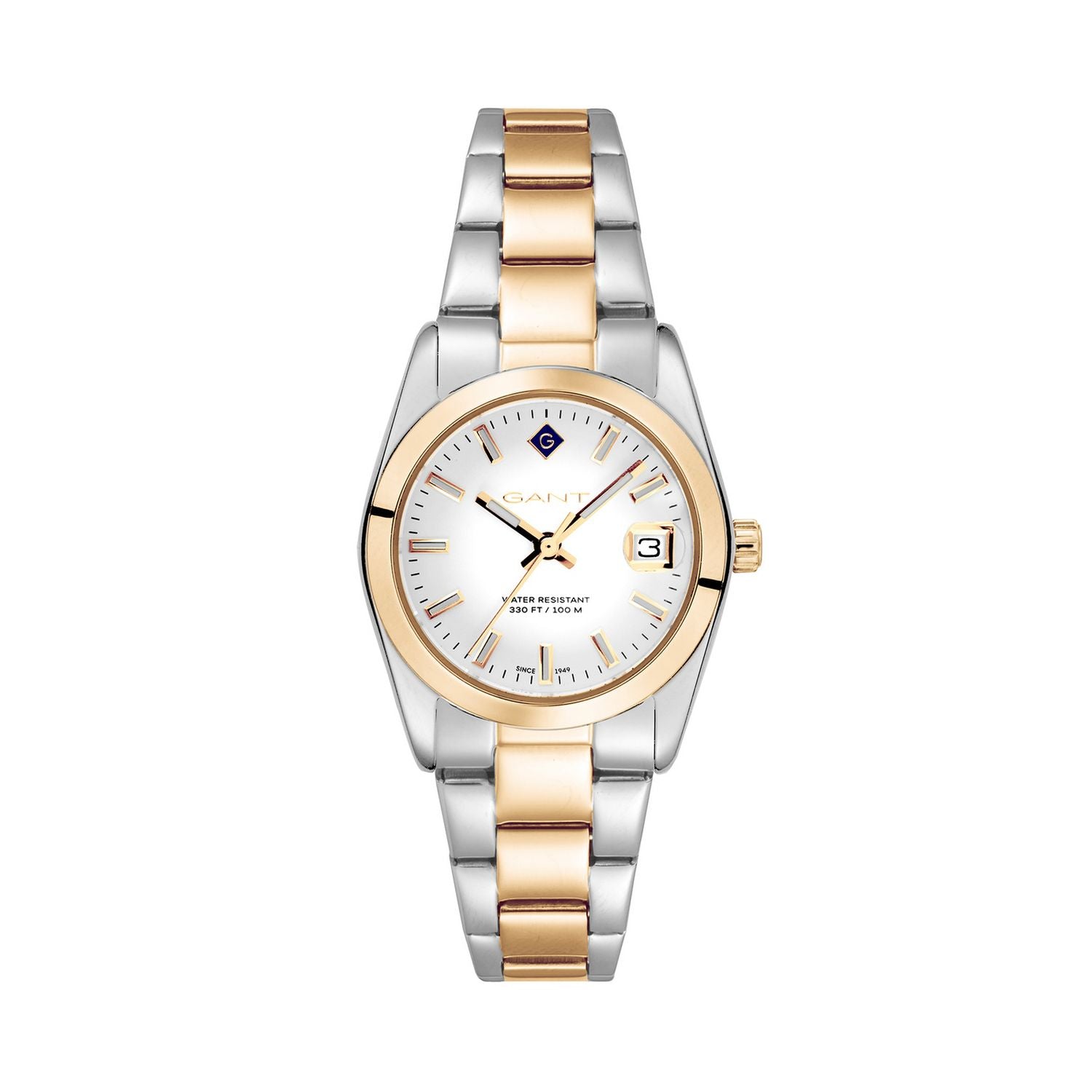 Gant ladies watch white dial two tone bracelet (British brand)