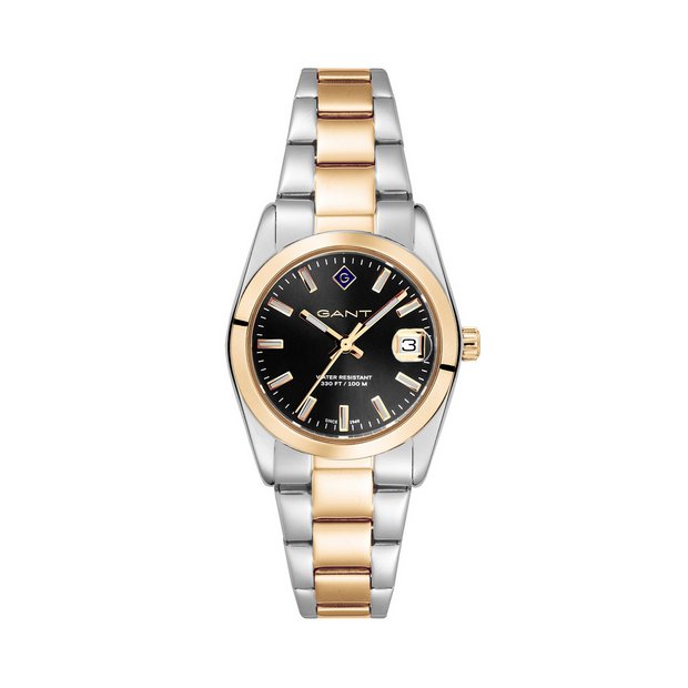 Gant Everett ladies black dial two tone bracelet watch (British brand)