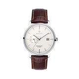 GANT men's watch white dial brown leather strap 43mm, imported from the UK