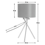 Argos Home table lamp grey chrome 46cm, imported from the UK
