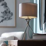Argos Home table lamp grey chrome 46cm, imported from the UK