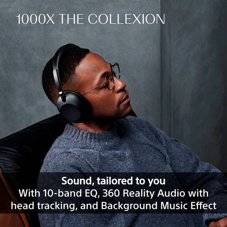 Sony 1000X over-ear wireless headphones Platinum (British brand)