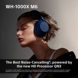 Sony WH-1000XM6 noise cancelling over-ear headphones Sandstone, UK version