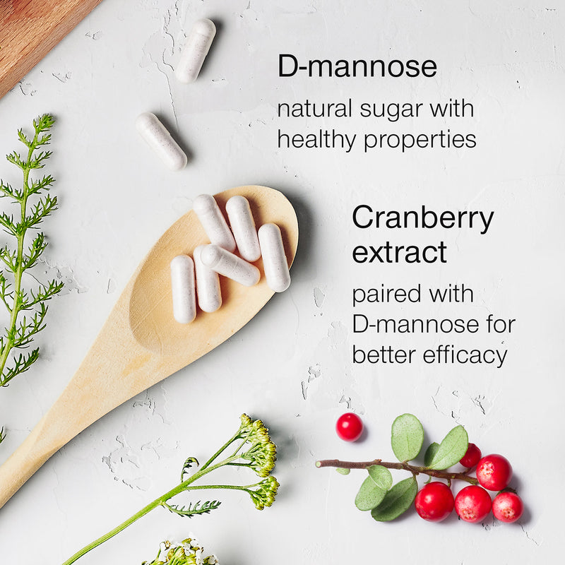 SuperSelf D-Mannose with Cranberry 1000mg 120 capsules (British brand)