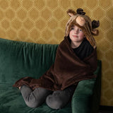 Cozy Noxxiez reindeer hooded blanket (British brand)
