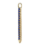 Maria Tash eternity bar charm diamond and sapphire 18mm, imported from the UK