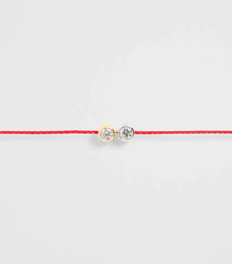 Redline 20th Anniversary Gold and Diamond Thread Bracelet, imported from the UK