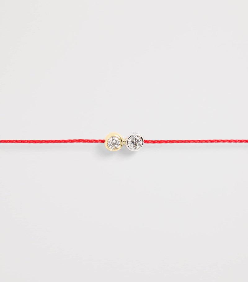 Redline 20th Anniversary Gold and Diamond Thread Bracelet, imported from the UK