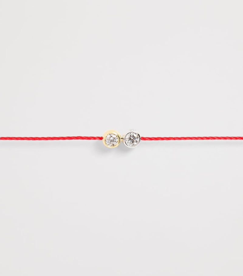Redline 20th Anniversary Gold and Diamond Thread Bracelet, imported from the UK