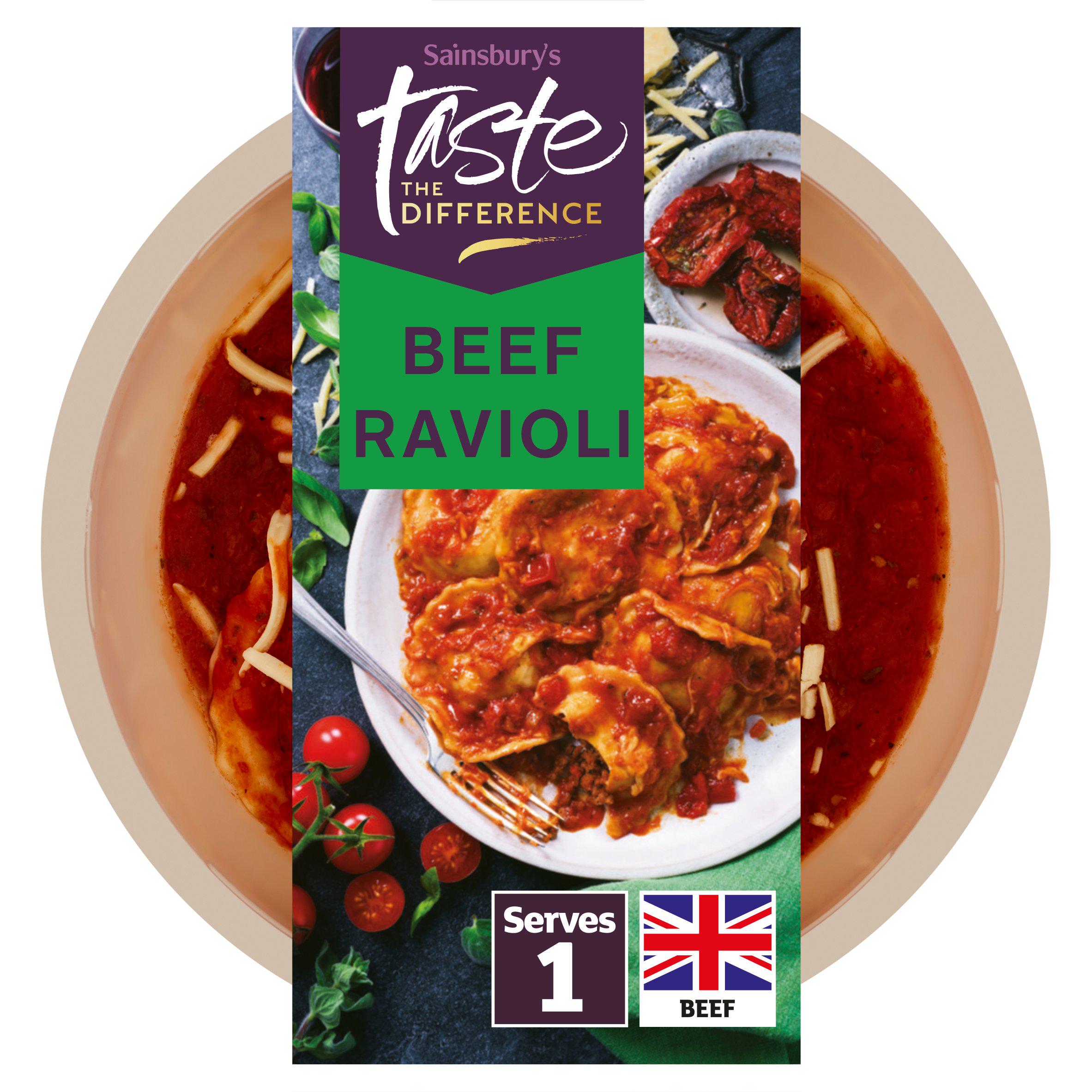 Sainsbury's Beef & Red Wine Ravioli Ready Meal For 1, Taste the Difference 375g GOODS Sainsburys   