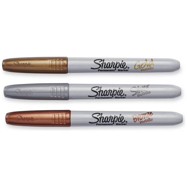 Sharpie metallic markers set gold silver bronze - British product