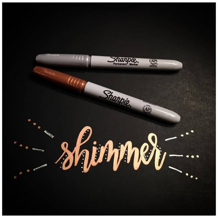 Sharpie metallic markers set gold silver bronze - British product