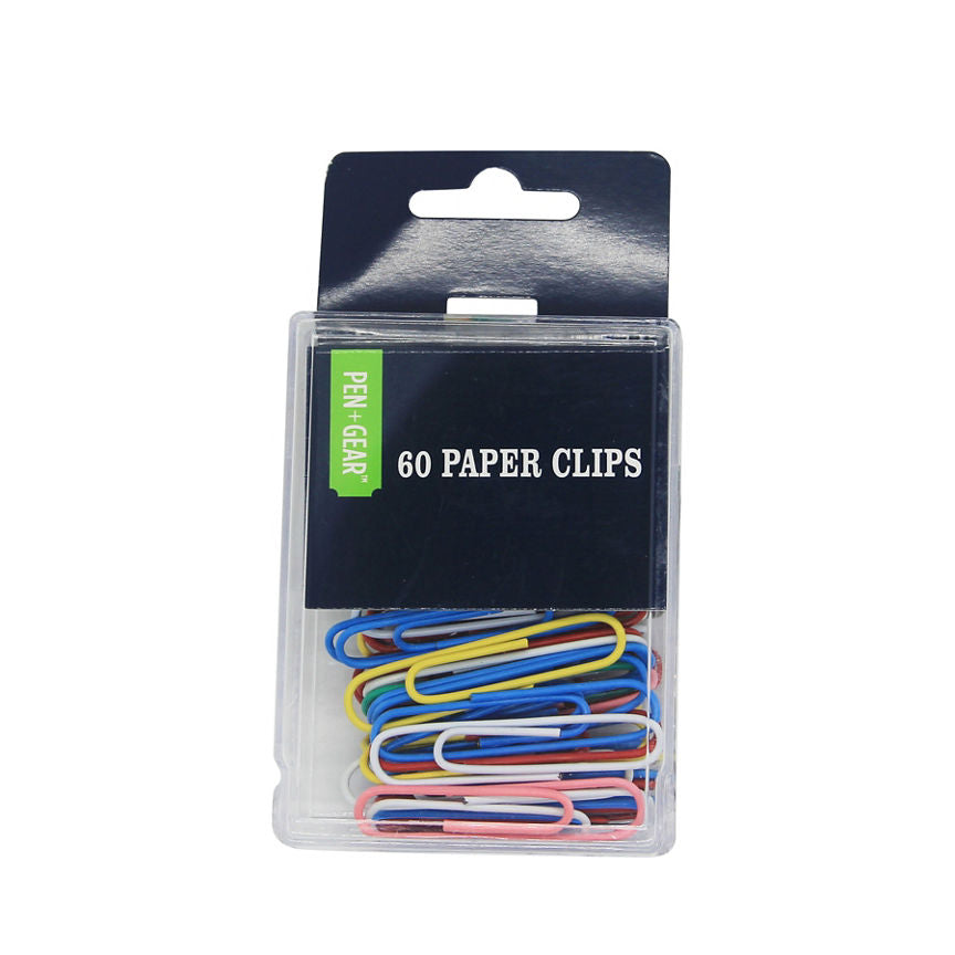 Pen & Gear Paper Clips 60 Pack Office Supplies ASDA   