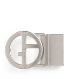 Giorgio Armani brushed palladium-plated GA logo belt buckle (British brand)