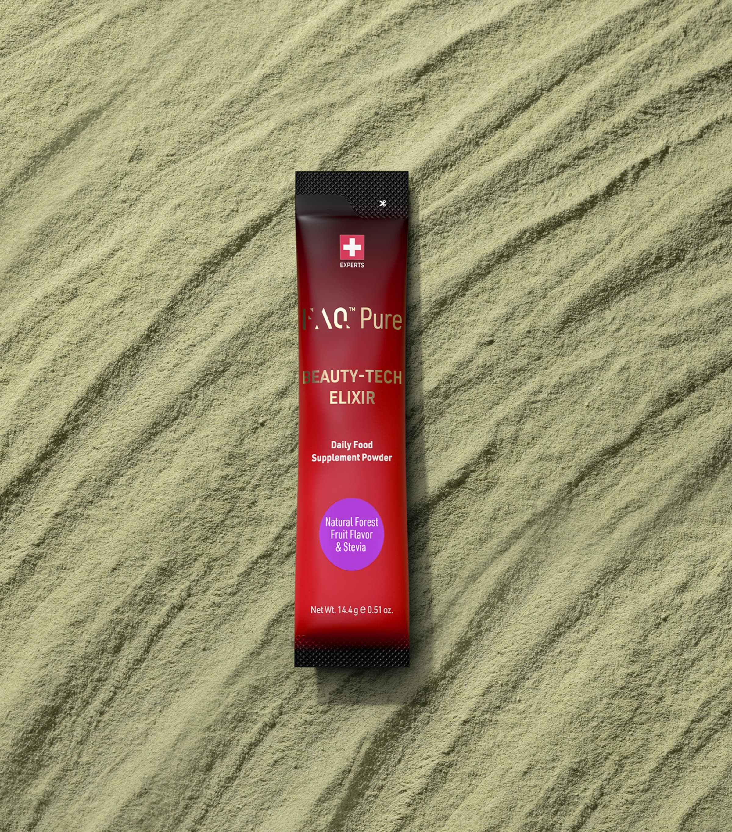 FAQ beauty-tech elixir skogsfrukt poser 5-pakning, britisk versjon