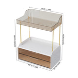 Livingandhome Desktop Makeup Organiser amber with 2 drawers, imported from the UK