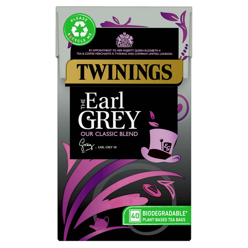 Twinings The Earl Grey 40 Plant-Based Tea Bags GOODS ASDA   