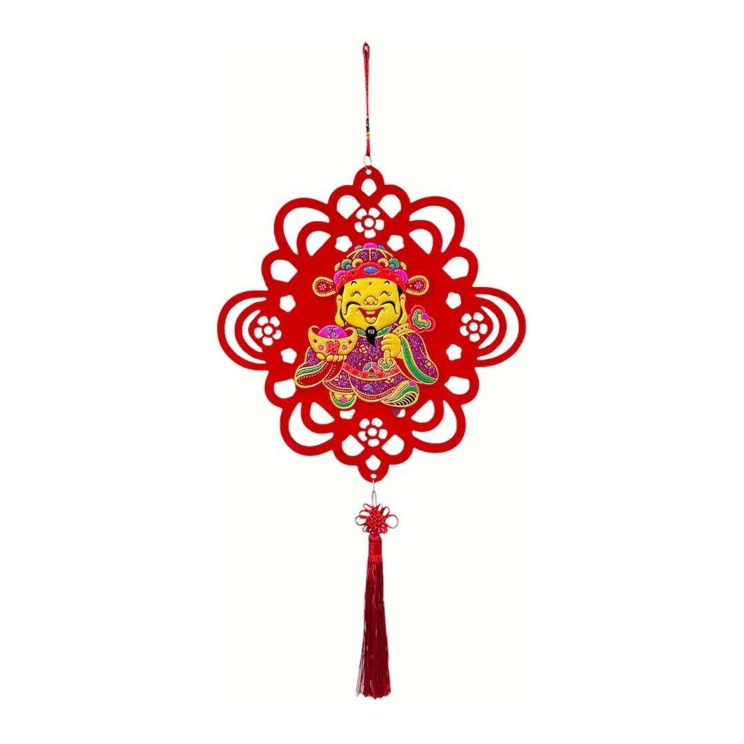 Lunar New Year God of Wealth hanging decoration large - British product