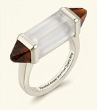 Cartier Les Berlingots ring rose gold chalcedony garnet, imported from the UK