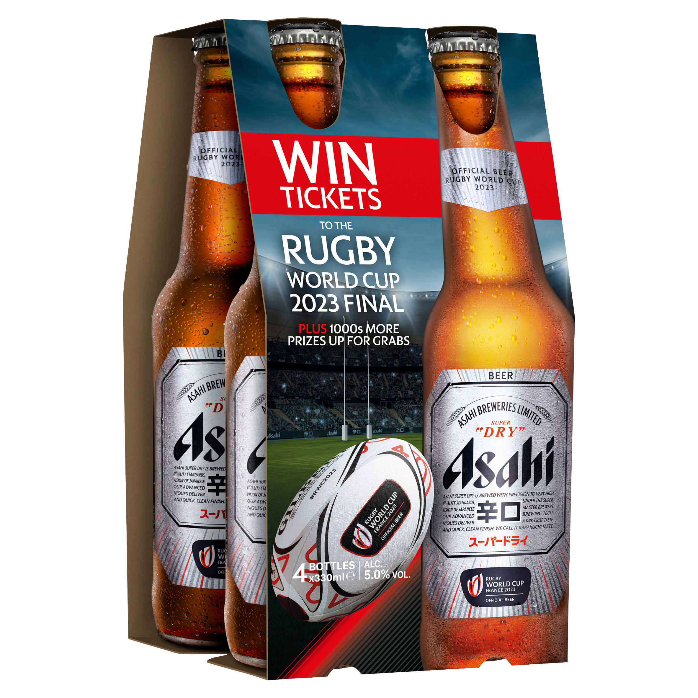 Asahi Super Dry Beer Lager Bottles 4x330ml All beer Sainsburys   