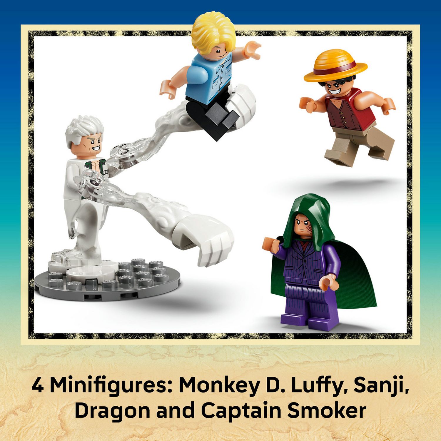 LEGO ONE PIECE Showdown Captain Smoker toy set 75642, UK version