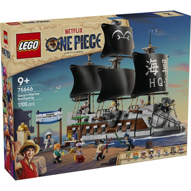 LEGO One Piece Garp's Marine Battleship 1705 pieces, imported from the UK