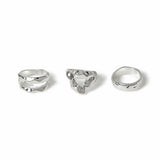 Freedom silver-tone molten ring pack medium (British brand)