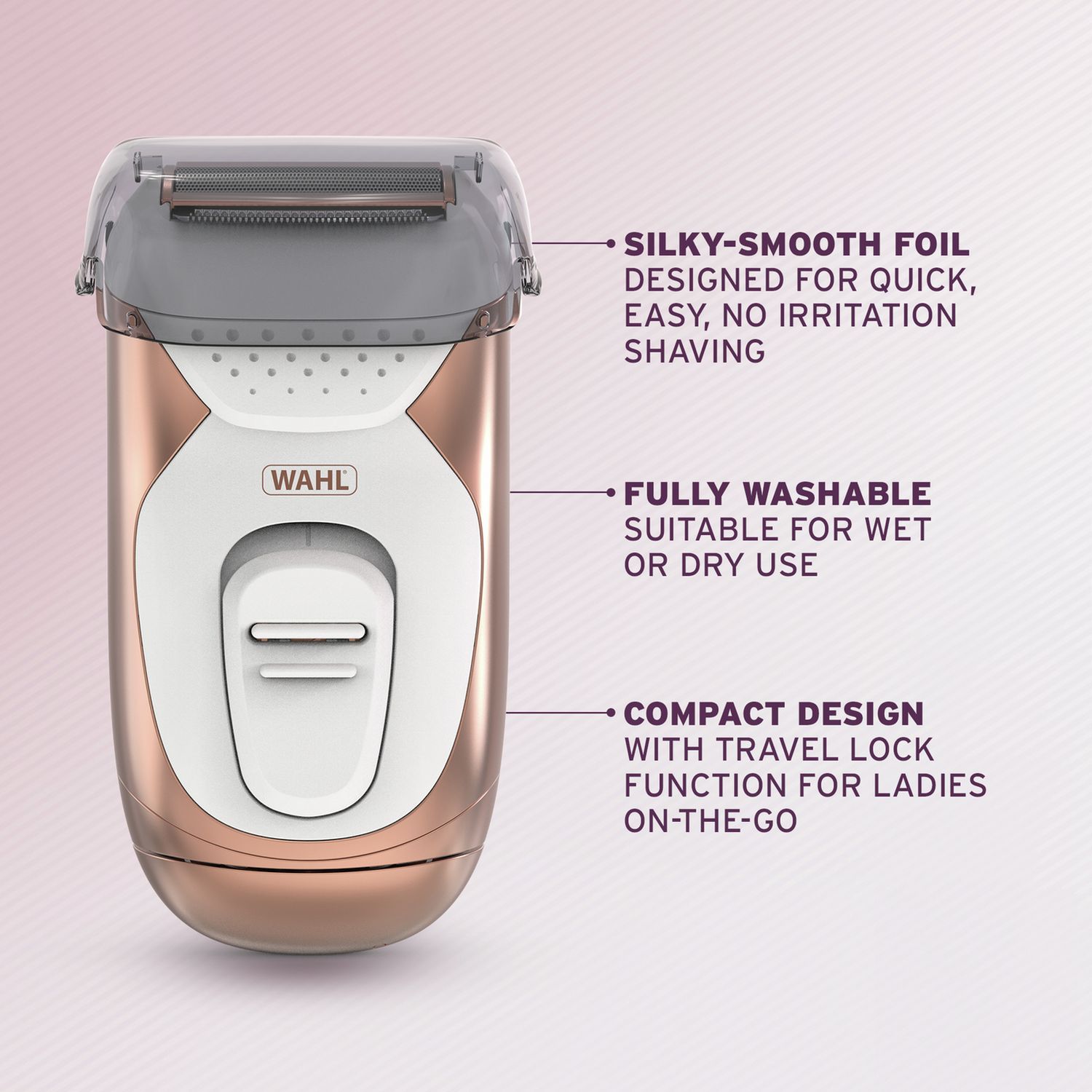 Wahl ladies wet & dry travel foil shaver, UK version