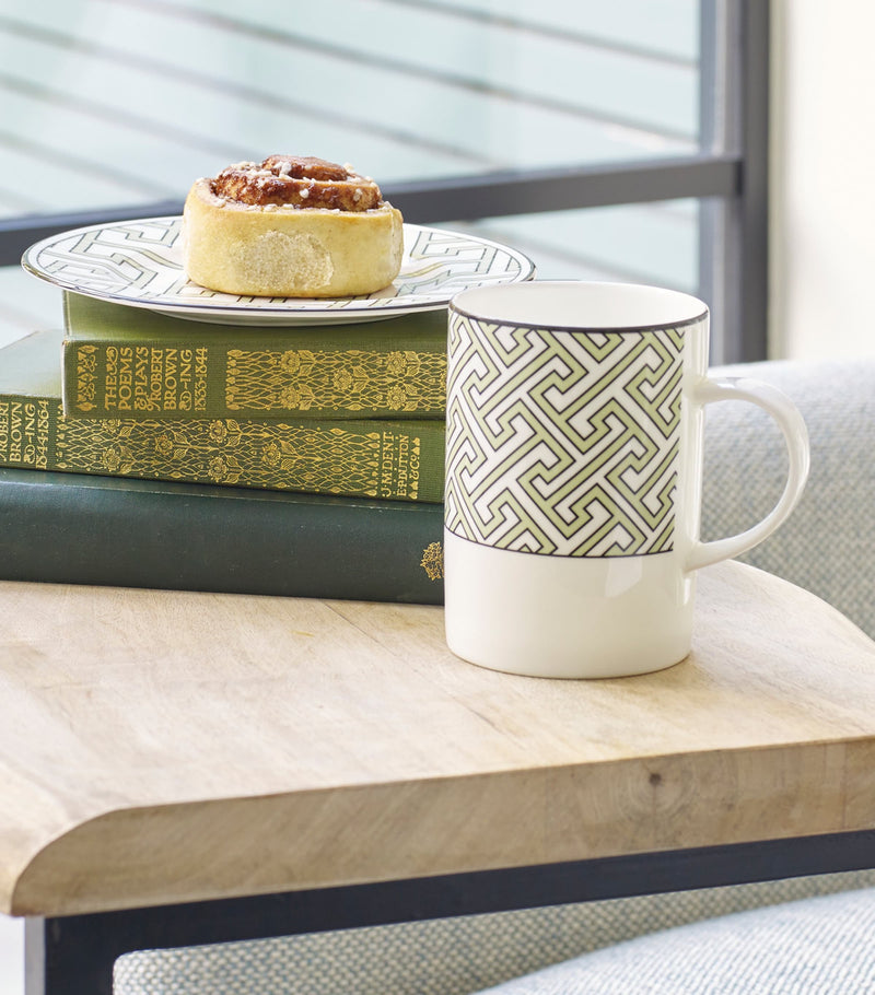 O.W. London Maze pattern ceramic mug, imported from the UK