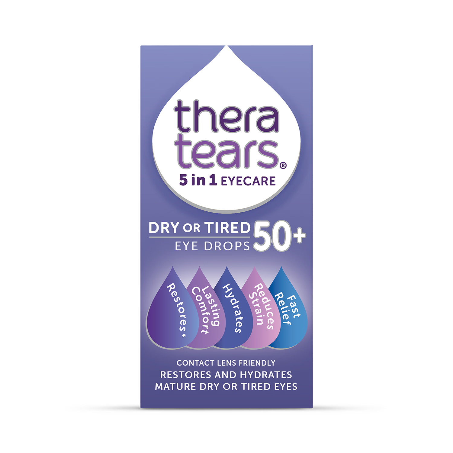 TheraTears 5-in-1 50+ dry or tired eye drops 10 ml, UK version