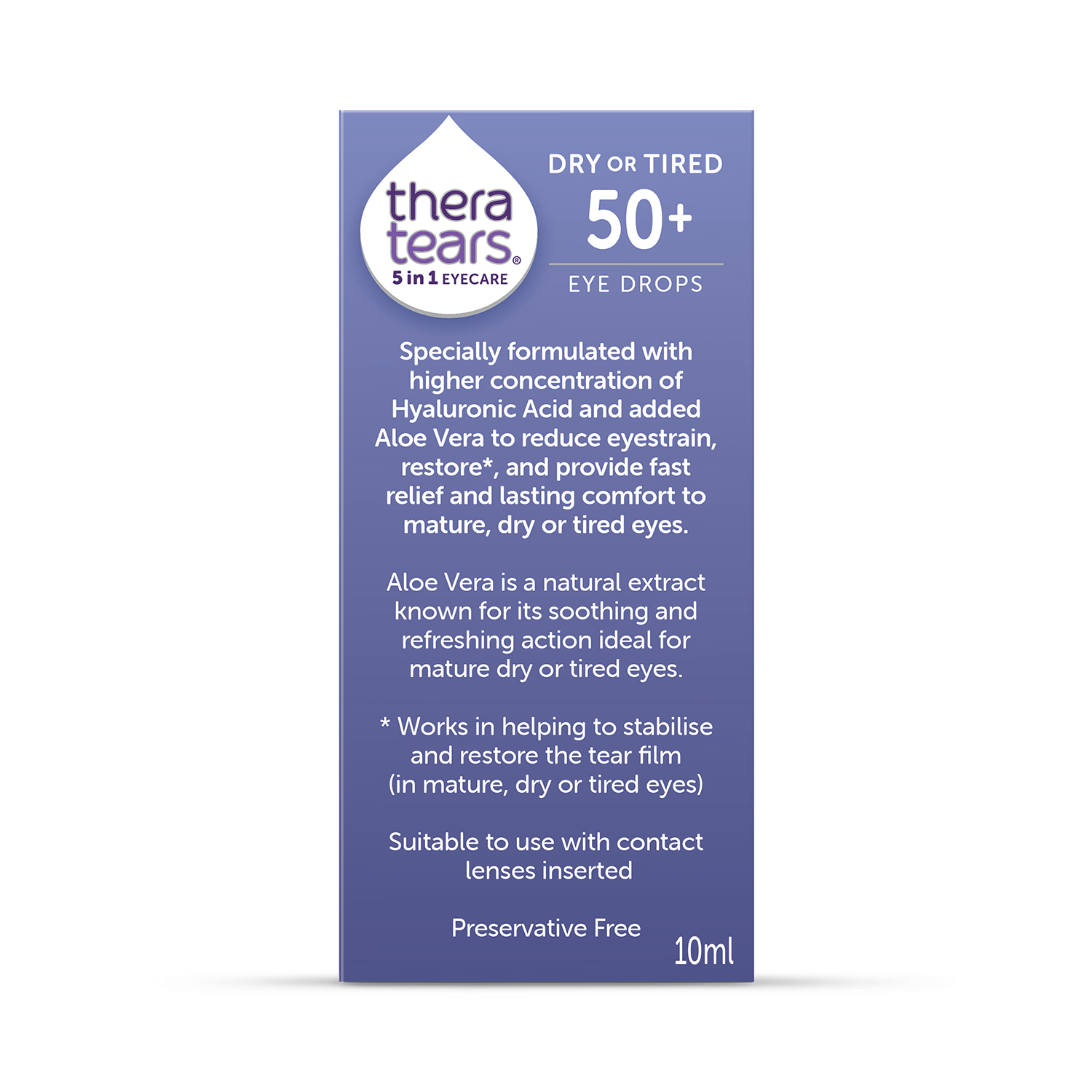 TheraTears 5-in-1 50+ dry or tired eye drops 10 ml, UK version